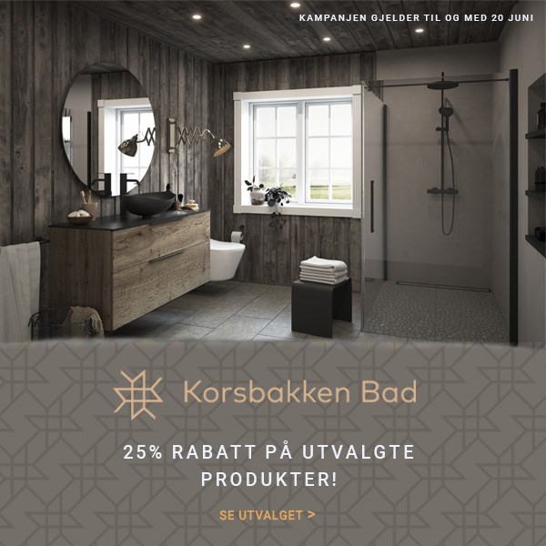 25% rabatt på utvalgte baderomsmøbler | Korsbakken Bad | VVSkupp